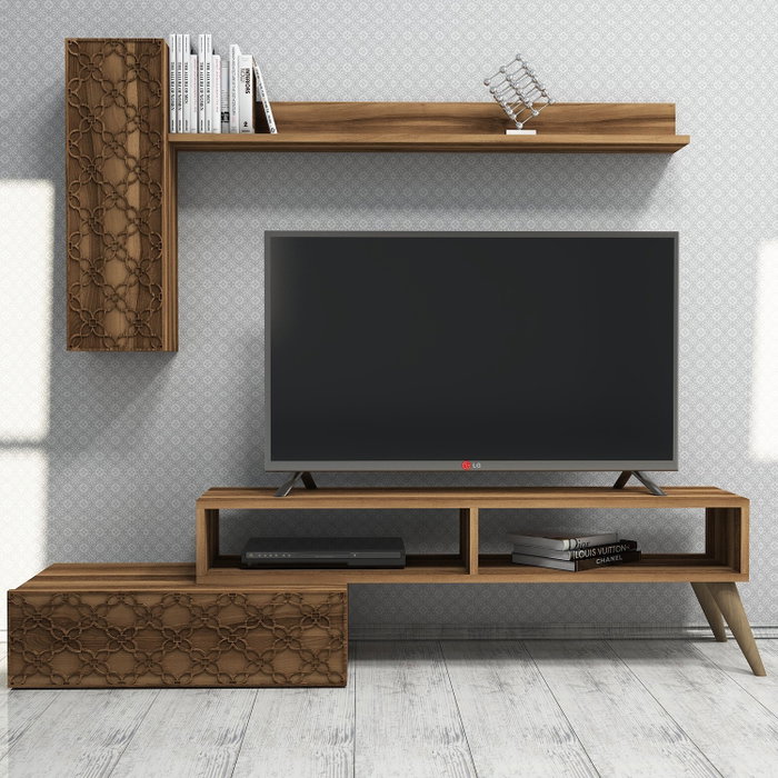 Hanah Home Planet Mueble de TV Nogal